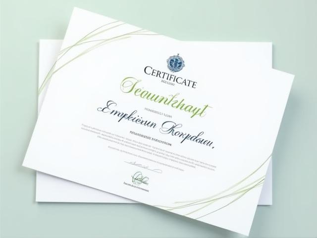 Пример официального сертификата Каспийский Алгоритм